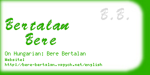 bertalan bere business card